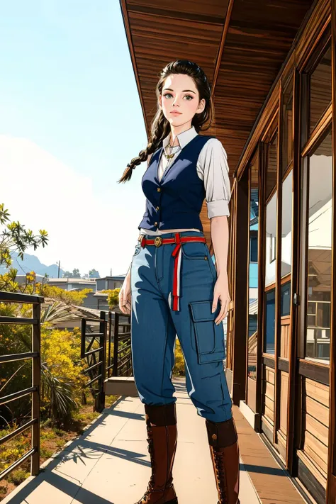 1girl, (detailed art by Stevan Dohanos:1.3) and (Diego Dayer:1.3) , illustration art, dramatic Pencil painting, awardwinning Cycles render, epic Cycles render, Nanopunk, (deep green theme:0.7) , High exposure of a very tall, long legs traditional Chinoiserie Oathbreaker ([Kristen Stewart|Kelly Stables] of Bounty:1.3) , she is very Minimalist and Ghostly, she is wearing Cargo Shorts, Tight Shirt and Vest, Adventuring Backpack Gear, Hiking Boots, she has a very wicked smile, dressed in a very Wavy Pagne inspired by a Ghost, her hair is traditional Prussian and styled as Braided bun, Kristen Stewart has a Touching traditional Costa Rican deep indigo Clown Face Painting, Medallion, from inside of a Gritty Architecture, crowded jungle with Chrysanthemum, Clear skies, FOV 90 degrees, Simple and clean, Energetic, natural lighting, Low shutter, Kodak Ektar, Spirals, Crepuscular Rays, realistic pleasant face, natural skin texture, extremely detailed CG Unity 8k wallpaper, award winning, drawing