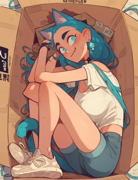 cute catgirl in a cardboard box
score_8_up <lora:last-000005:1>