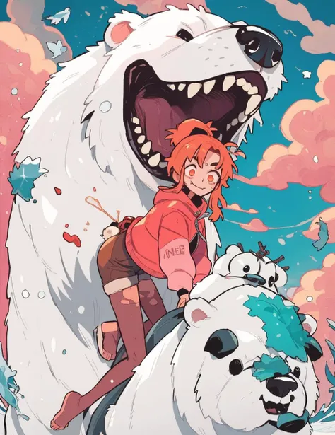 cute woman riding a Polar bear in the Arctic
score_8_up <lora:cutethings-PonyXL:1>