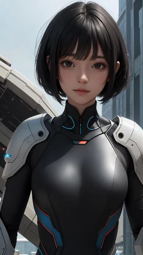 (masterpiece), (best quality), looking at viewer, character on front,
lady, light black eyes, outdoors, fringe, (natural wavy:0.9),
cinematic, (science fiction:1.2),
{Long hair|Shaggy cut|ponytail|pixie cut|top knot|updo|Undercut}, upper body,