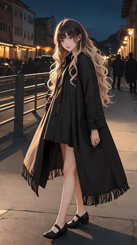 (masterpiece:1.2), (best quality:1.2), night, (looking at viewer), bright skin, full body,
outdoors, fringe,
long hair, (wavy hair),
