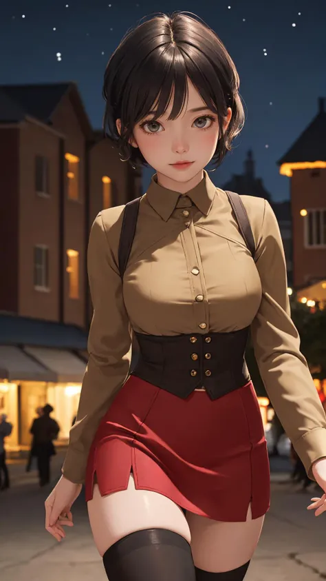 star \(sky\), park, town, tight skirt,
{wavy updo|natural wavy|wavy pixie cut}, looking at viewer, (cinematic:0.7), depth of field,
masterpiece, best quality, outdoors, night, (character on front:1.3),
lady, cowboy shot, thighhighs, curious face,