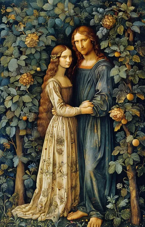 masterpiece,best quality,<lora:tbh191-sdxl:0.5>,illustration,style of Leonardo da Vinci,Mona Lisa,<lora:tbh192-sdxl:0.6>,illustration,style of William Morris