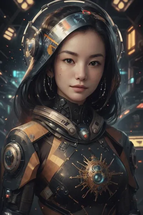 sci-fi, [designed by Ayako Rokkaku| (Okuda San Miguel:1.3) ], digital art, robotic Ceres, wearing Quartz cybernetics, Dark, Ruby detailed eyes, skin pores, <lora:Hyper-SD15-8steps-lora:0.5>, delicate, fabulous colors, badge, highly detail, fantastic aesthetic, cinematic atmosphere <lora:ip-adapter-faceid-plusv2_sd15_lora:1>