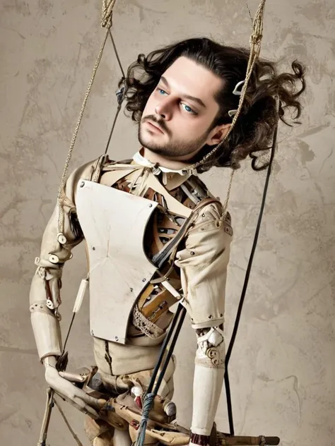 surrealist art marionette  collapsed  <lora:ip-adapter-faceid-plusv2_sdxl_lora:1> . dreamlike, mysterious, provocative, symbolic, intricate, detailed