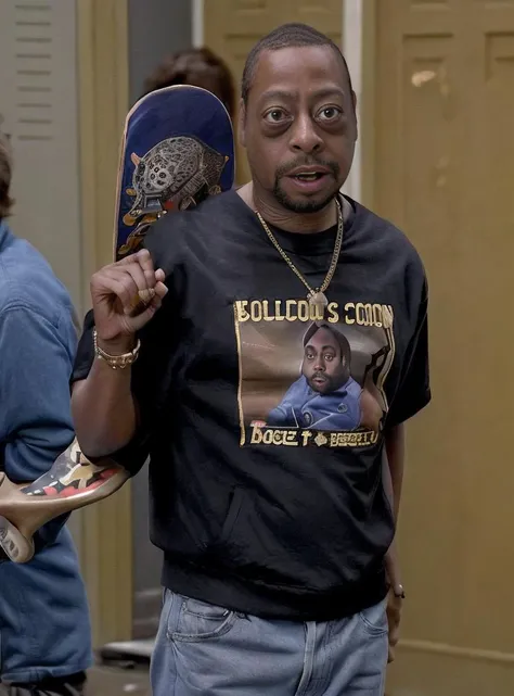 portrait photo of (sks person:1) by bill viola, <lora:beetlekrd:1>
Highly detailed, High Quality, Masterpiece, beautiful, 1boy, HowDoYouDoFellowKidsMeme, holding, skateboard, holding skateboard, <lora:HowDoYouDoFellowKidsMeme:1>, black guy, small head (sks person:1)