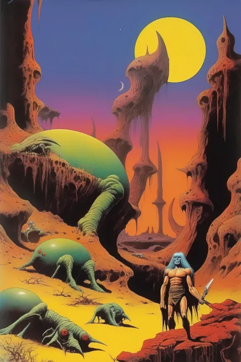 <lora:Richard Corben Style:1>Richard Corben Style - in the style of roger dean