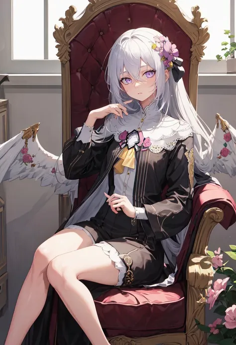 (safe:1.10), best quality, masterpiece, highres, solo, (azusa_bluearchive:1.10), sitting, sitting on chair, chair, cowboy shot, looking at viewer, 33 <lora:azusa_bluearchive:0.80>