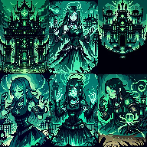 (otherworldly, otherworldly atmosphere, otherworldly appearance), highly insanely detailed, masterpiece, top quality, best quality, highres, 4k, 8k, RAW photo, ((ancient egyptian theme:1.2)), 
(mystical theme), mystical gatmosphere, arcane sanctuaries, otherwordly aura, 
(long_hair, long hair, random colors hair, glowing hair, hair over one eye, long messy hair), 
(eyelashes, eyeliner, eyeshadow, eyelashes, long eyelashes), 
collar, earrings, jewelry, necklace, armlet, 
tentacle, (underwater), nsfw, 
Homestay, Resort, Guest House, 
building, structure, still life, swirling energy, 
action pose, 
drunk, closed eyes, 
abandoned building, shopping mall, overgrown with vegetation, [volumetric fog], cinematic lighting, colorful, 
<lora:GhostPirateWorld:1>,  ghostpirateworld, green glow, green glowing aura, winding alley with bridges and roads, (fantasy world)