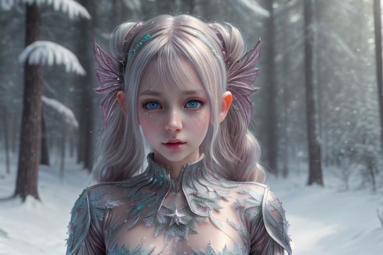 A woman in a dress with a flower in her hair - SeaArt AI