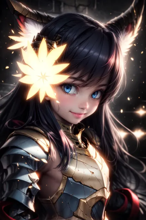 detailed armor, ((gold armor):1.2), (gold:1.2),
a highly detailed realistic girl, cute, cute round face, puffy cheeks, adorable,
portrait, face close-up, small body, smile, symmetrical face, long hair,
detailed skin, detailed eyes,
vivid colors, cinematic hard lighting, realistic shadows, detailed textures, dynamic lighting, cgi,
large blue eyes, pink hair,
flaming hair, glowing hair, neon highlights,
AS-Young,
<lyco:GoodHands-beta2:1.0>
<lora:add_detail:1>
<lora:MechaArmor:0.9>