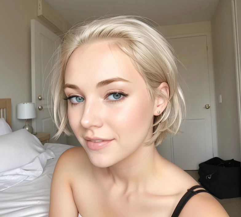 cute woman, blond silver hair, <lora:overtheshoulder:1>