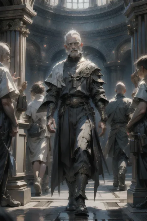 realistic,realism,photo,masterpiece,8k,absurdres,Priest,<lora:add_detail:0.4>,full body,science_fiction setting,intricate detail,highly detailed,