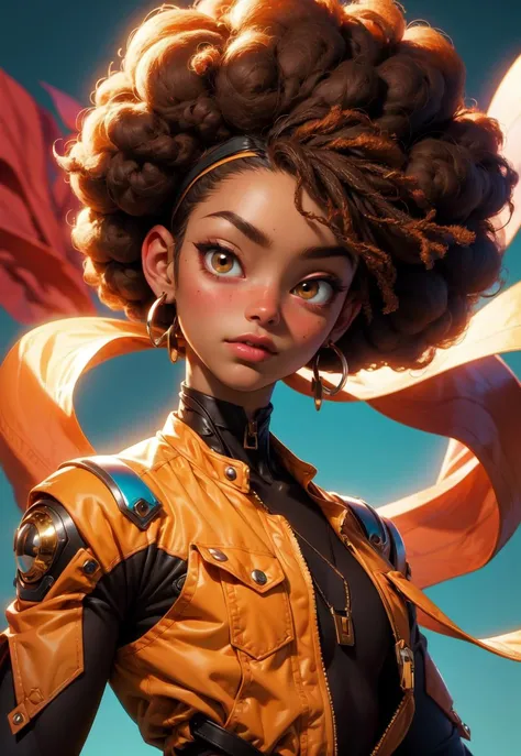 official art, unity 8k wallpaper, ultra detailed, beautiful and aesthetic, High quality, beautiful, masterpiece, best quality, 1girl, 1boy, afro, brown skin