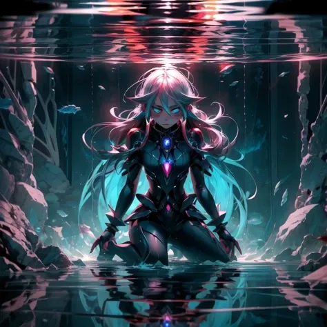 Drowning deep in my sea of loathing Broken your servant I kneel (Will you give in to me?) It seems what's left of my human side Is slowly changing in me (Will you give in to me?) Looking at my own reflection When suddenly it changes Violently it changes (oh no) There is no turning back now You've woken up the demon in me