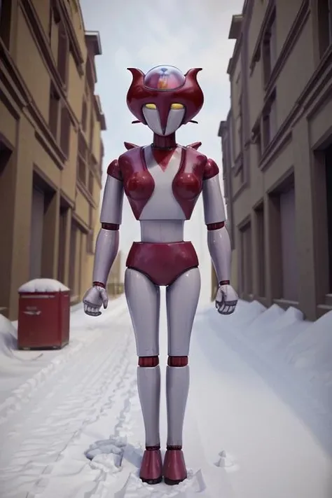 a masterpiece photo of (afrodit4 robot ) in the SNOW sexi ,3d render, volumetric lighting, photorealistic <lora:Afrodit4_01:0.8> afrodit4 robot