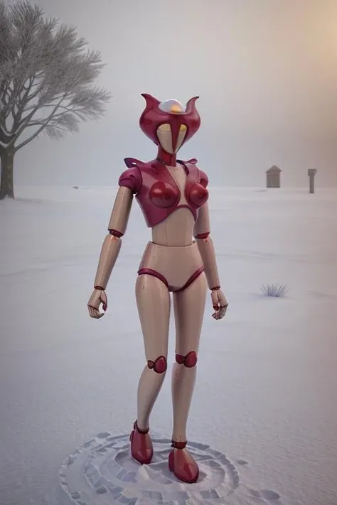 a masterpiece  photo of (afrodit4 robot ) in the  SNOW sexi  ,3d render, volumetric lighting, photorealistic <lora:Afrodit4_01:0.8> afrodit4 robot