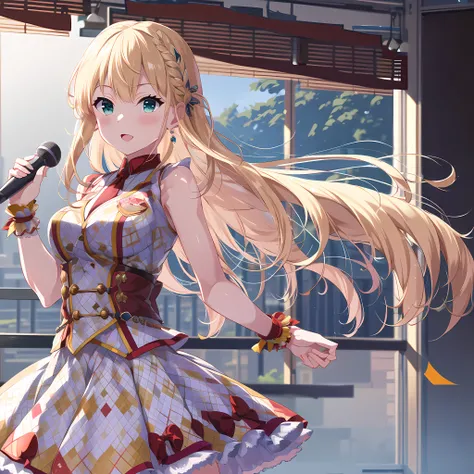 high quality, best quality, masterpiece, absurdres, ichinose rei, idol, 1girl, <lora:rei2:0.85>