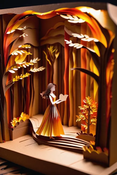 paper strip diorama, <lora:EnvySendNoodzXL01:-0.5>1girl, woman, beautiful, warmly lit interior, in a Opulent dirt road<lora:EnvyBetterHiresFixXL01:0:hr=1><lora:EnvyPaperXL01:1>