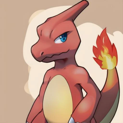 male,(charmeleon), solo, (soft shading),  <lora:0005_charmeleon_lora-06:1>