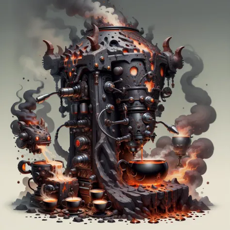 <lora:Worldofbrimstone:1>, worldofbrimstone, coffee machine,