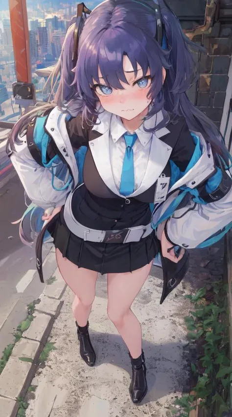 (best quality:1.21,masterpiece:1.21,ultra-detailed:1.21, incredibly absurdres:1.21, ) illustration,highly detailed,extremely detailed CG, cityscape,
<lora:hayaseYuukaLora_v1:0.8>, yuuka \(blue archive\), hands on hips, bent over, beautiful detailed eyes,tsundere,