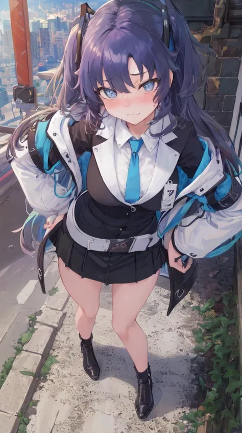 (best quality:1.21,masterpiece:1.21,ultra-detailed:1.21, incredibly absurdres:1.21, ) illustration,highly detailed,extremely detailed CG, cityscape,
<lora:hayaseYuukaLora_v1:0.8>, yuuka \(blue archive\), hands on hips, bent over, beautiful detailed eyes,tsundere,