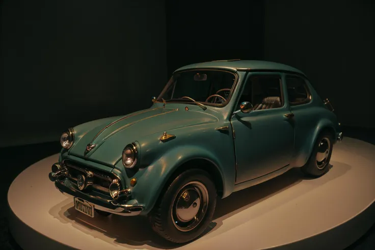 Weird Cars Concept, miniature toy car, (museum display), volumetric lighting, epiC35mm, <lora:Cars:.6> <lora:epiC35mm:.6>