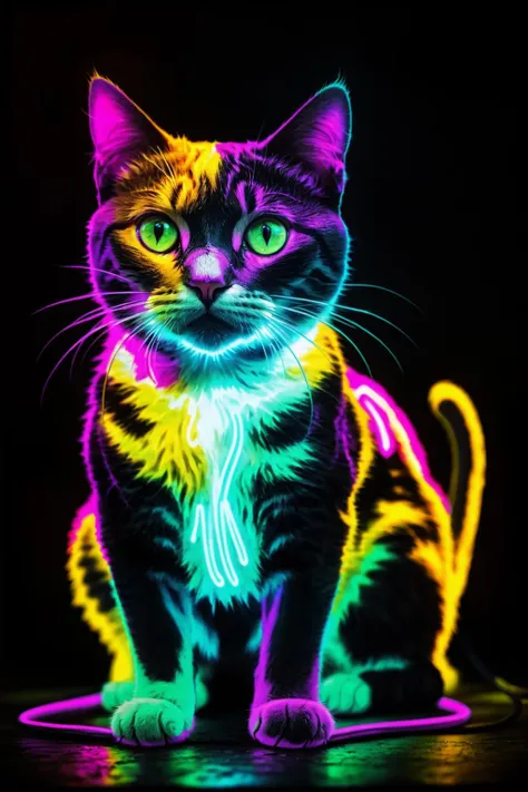 neon_outlines, cat <lora:neolin3:0.4>  <lora:add_detail:0.25> <lora:realistic:0.25> <lora:ClothingAdjuster3:-0.5> <lora:waterVFX:0.25>