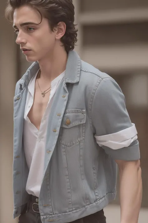timothe chalamet, upper body