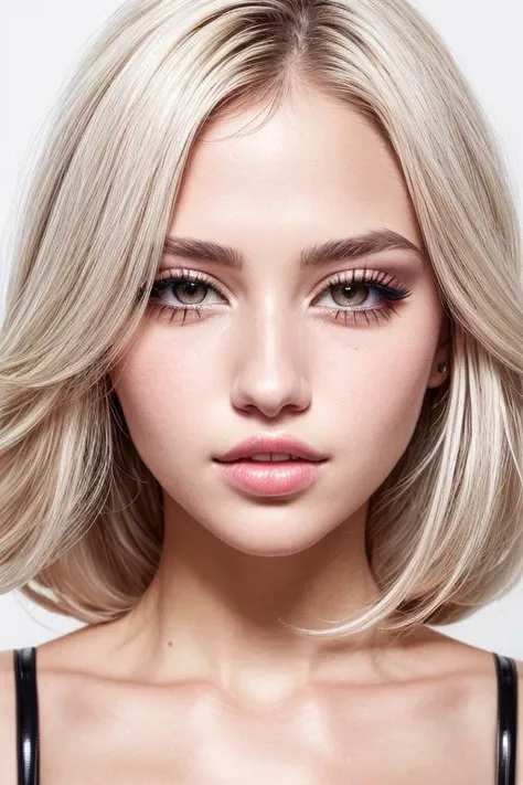 18 years old girl, beautiful woman, (cute:1.3), (([Platinum blonde hair], [drill hair], [latex dress])), lips, realistic, narrow waist, colorful makeup, long eyelashes, pale skin, (cute), (detailed face), (detailed teeth), (detailed eyes), (detailed iris),,   <lora:add_detail:0.5> <lora:more_details:0.5> <lora:epiNoiseoffset_v2Pynoise:1>