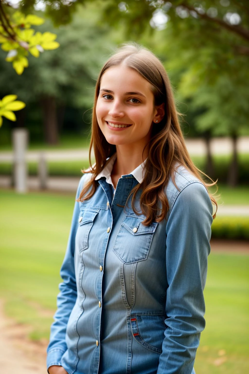an expert photograph of a young lady outdoors,,,,,