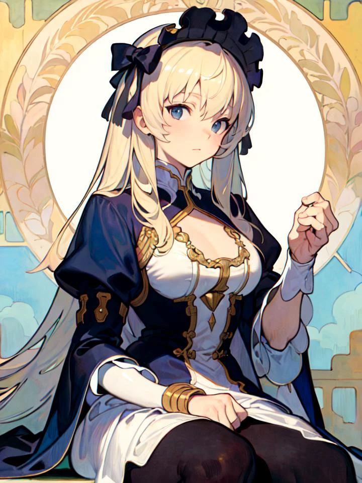 ((masterpiece:1.2, best quality)), 1aldy, solo, king, (Alphonse Mucha:1.1)
