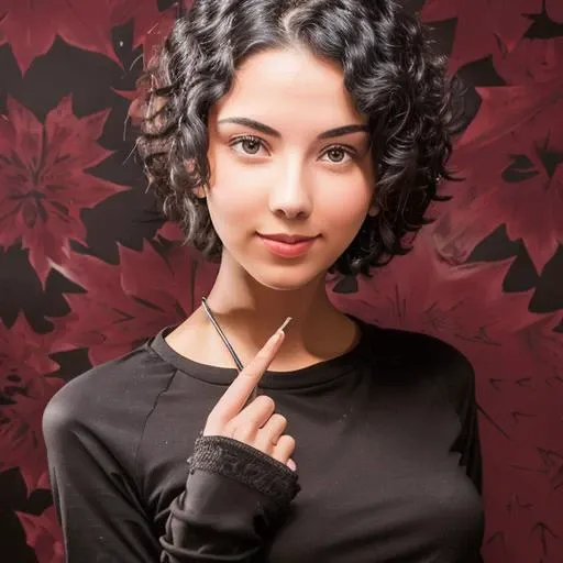 photograph of a 20 yo american woman straight black short hair, torso and head photo, wearing a red shirt, a character portrait by Alayna Lemmer, wallpaper, poster, sharp focus, insanely detailed, lush detail, filigree, intricate, crystalline, perfectionism, max detail, 4k uhd, masterpiece, hard edge, studio portrait, studio photography Leica M2, sigma 50mm Lens, f/5.6, #myportfolio, 500px <lora:susujpg_v6:1>