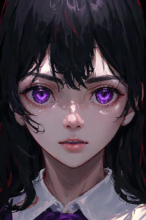 (highly detailed:1.3),
1girl, solo, (upper body:1.2),
<lora:BloodsplashOCv1:1> Bloodsplash,black hair, purple eyes,
Ultra-detail, (highres:1.1), best quality, (masterpiece:1.3), cinematic lighting,
(highly detailed face and eyes:1.3),