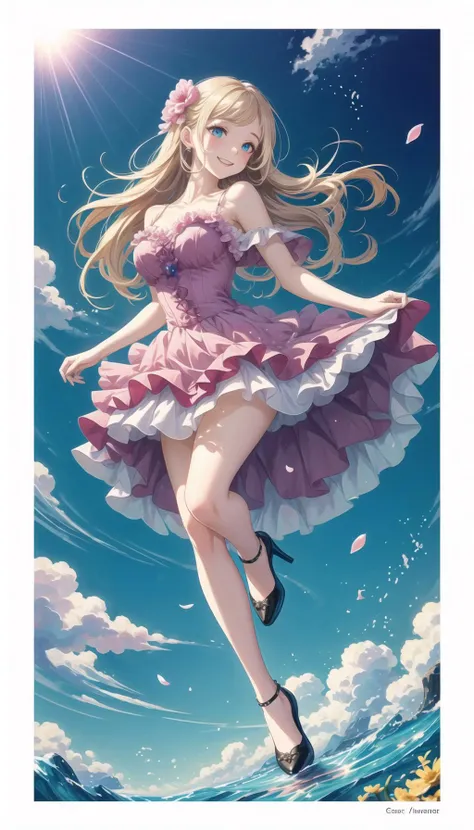 cute art, pastel colors, knee length skirt, PetalDress, professional art of a cute girl,
wearing in a PetalDress, maxi dress, flowers on the dress, hight heels,
sapphire eyes, lightblue eyes, long blond hair,
candymagic, vibrant, sugary aura,
<lora:PAseer-SD15-LCM Quick:0.8>, <lora:SN-PetalDress:0.8>, <lora:CandyMagic:0.3>