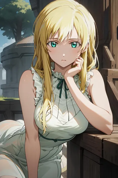 Anime. 1 Girl. Cutie. Amputee. Slave. Disabled person. Quadruple amputation. Blonde. Long hair. Wavy hair. Green eyes. Beautiful eyes. Perfect eyes. Expressive eyes. Ideal face. Beautiful nose. 16 years. Small breasts. Flat chest. Urinary incontinence. Wants to pee. I need to pee. A strong, desperate urge to pee. She peed herself. She peed in her panties. Urine leaks from the perineum onto the floor. Urine runs down my thighs. Ideal anatomical body. Body with amputated limbs. Armless. Legless. Dirty tunic. Torn tunic. Slave collar. Dirty panties. Torn panties. Sitting. Full height. Wheelchair. Fantasy city. Street. Slave market. Beautiful character design. Shiny skin. Whole body. NSFW. Official art. Extremely detailed CG Unity 8k wallpaper. Ideal lighting. Ultra high resolution 4K. Super detailed 8K resolution. A high resolution.