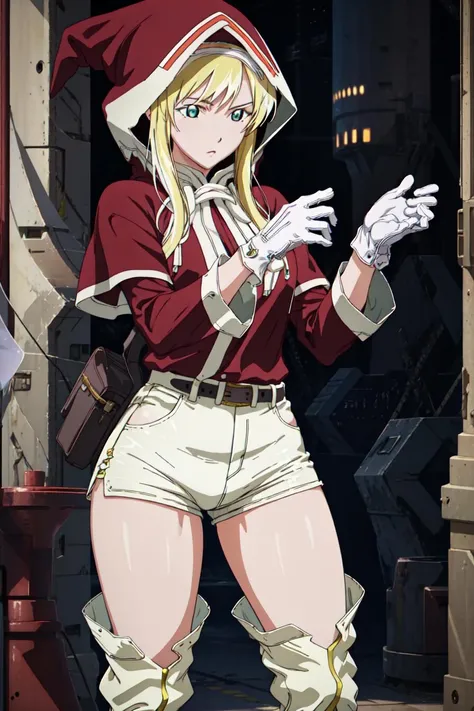 masterpiece, detailed, best quality, HD, UHD, best quality, highres, Posing as if listening to a seashell,
sigyn_bb, green eyes, long hair, blonde hair, 1girl, solo, thighhighs, gloves, shorts, belt, (white gloves:1.1), hood, short shorts, thigh boots, (white boots:1.1), hood up, (white shorts:1.1)
<lora:sigyn_bb:1>