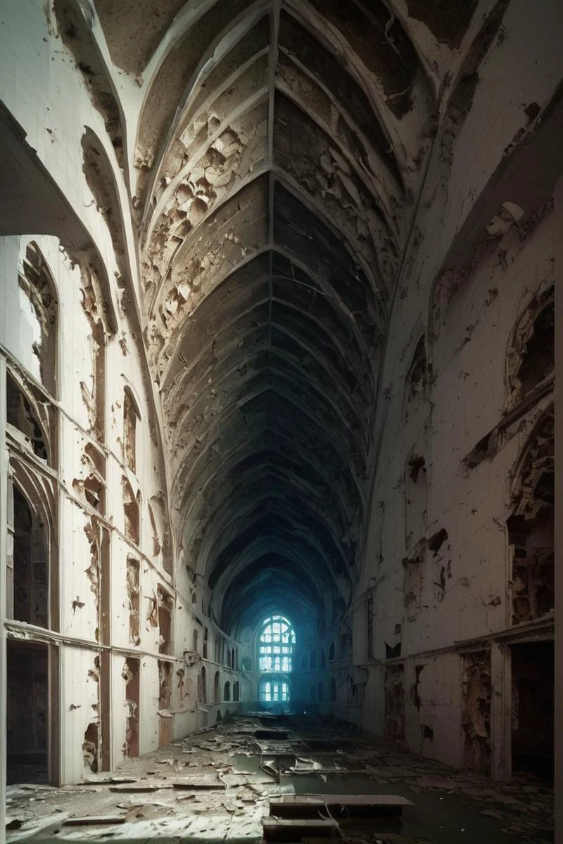 zPDXL2, score_9, score_8_up, score_7_up, <lora:AbandonedArchitecture_epoch_10:1>, abandoned buildings,
church, hit by an earthquake, BREAK, night