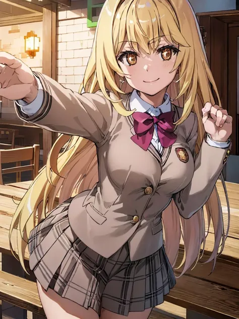 (((pixel-perfect, detail-perfect))) best quality, masterpiece, 1girl <lora:misaki-toaru:0.9> misaki shokuhou <lora:detail_slider_v4:3> ,tokiwadai school uniform, bow :D, different poses,