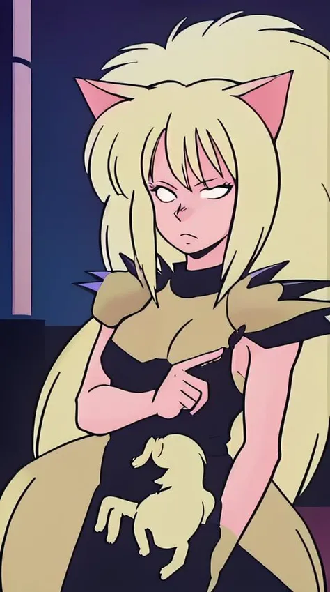 <lora:PumaSisters003:0.7> PumaSisters, 1girl, blonde hair, longhair, big hair, cat ears, shoulder armor, BREAK, <lora:anime_minimalist_v1:0.8> anime minimalist, BREAK,