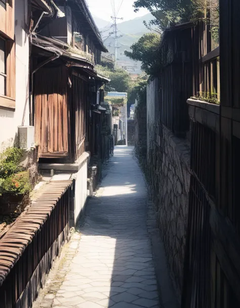 score_9, score_8_up, score_7_up, score_6, score_5, score_4, souce_anime, uncensored, BREAK masterpiece, best quality, very aesthetic, absurdres, <lora:onomichi_passage_ponyDiffusionV6XL_v6_Lion_3660_v1.01:1>, onomichi passage, scenery, road, outdoor,