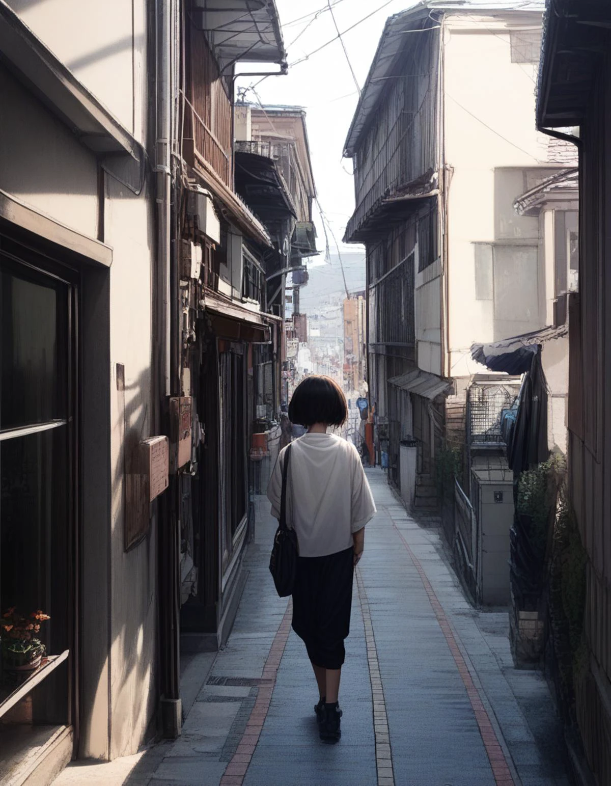 score_9, score_8_up, score_7_up, score_6, score_5, score_4, souce_anime, uncensored, BREAK masterpiece, best quality, very aesthetic, absurdres, <lora:onomichi_passage_ponyDiffusionV6XL_v6_Lion_3660_v1.01:1>, onomichi passage, scenery, road, outdoor, street, city
