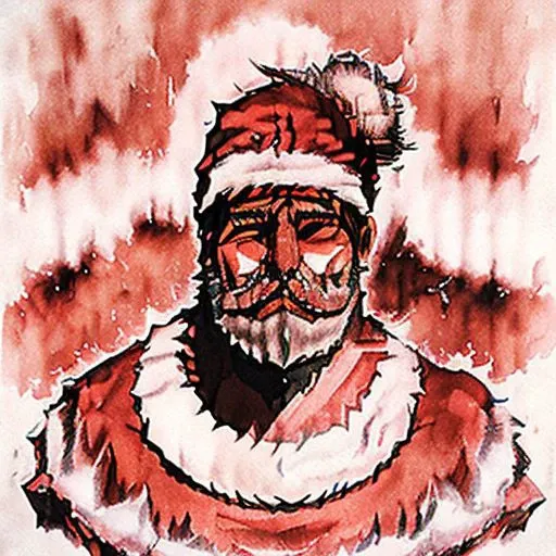 <lora:wcolors:0.9> watercolor, detailed painting <lora:rageMode_v1:0.77> father Santa Claus, big (white beard,:1.5) red furious, flying, throwing presents, hands up in the air, 1boy, shouting, ragemode, lightning medium view ohohoh