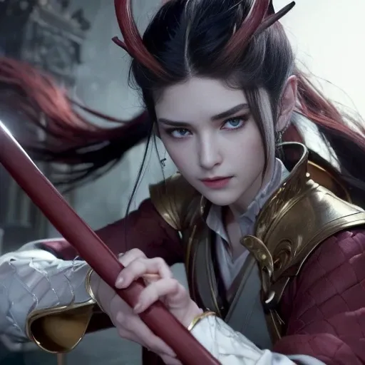 [((Delicate arms and hands),(hands on hilt),Highly Detailed beautiful and aesthetic,extremely detailed CG unity 8k wallpaper,(((masterpiece))),(((best quality))),((ultra-detailed)), ((illustration)), ((an extremely delicate and beautiful)),(painting),(high close up:0.8),(High Score), Ultra Detail,, Detail, Wallpaper,[((samurai sword)):crystal:0.9],[((dragon)):(prims):0.3],clock,[crystal| dragon],((break out)),(floating water:1.2),white hair,(deep red eyes:1.5),(the dragon is around the girl),[((dragon)):((prims)):0.3],[((samurai sword)):crystal:0.9],clock,(prims:1.4),[((crystal)) :dragon:0.8],((break out)),(floating water:1.2),Perfect female body,slender waist,neat figure,white hair,(shining eyes),hair_bow,hair ribbon,full body,ltz, a close up of a person with a weird hair<lora:ltz-10:0.6>