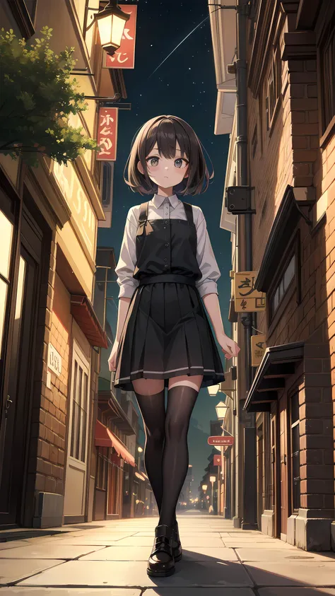 <lora:add_detail:0.3>, detailed background, cinematic lighting, night, town, 1girl, cute