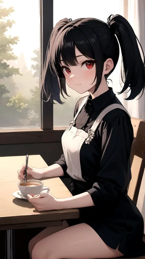 ,(masterpiece),(highres),(high quality),(insanely detailed),(absurdres),(ultra-highres),(ultra-detailed),(ultra-quality),(ultra-beautiful),(ultra detailed background),(best quality),
,(beautiful illustration),(8K),(UHD,HDR),(ray tracing),(natural light),(calibration color),
BREAK
,(cute girl),(solo),(skinny),(petite girl),(kawaii),(slender),(perfect symmetrical face),(waifu),
,(ultra cute girl),(ultra cute face),(ultra detailed eyes),(ultra detailed hair),(ultra cute),(ultra beautiful),
BREAK
,(black hair:1.2),(red eyes:1.2),(long twintails hair:1.2),
BREAK
,(gothic dress),
BREAK
,(cafe),(indoors),
BREAK
,(looking at viewer),
BREAK