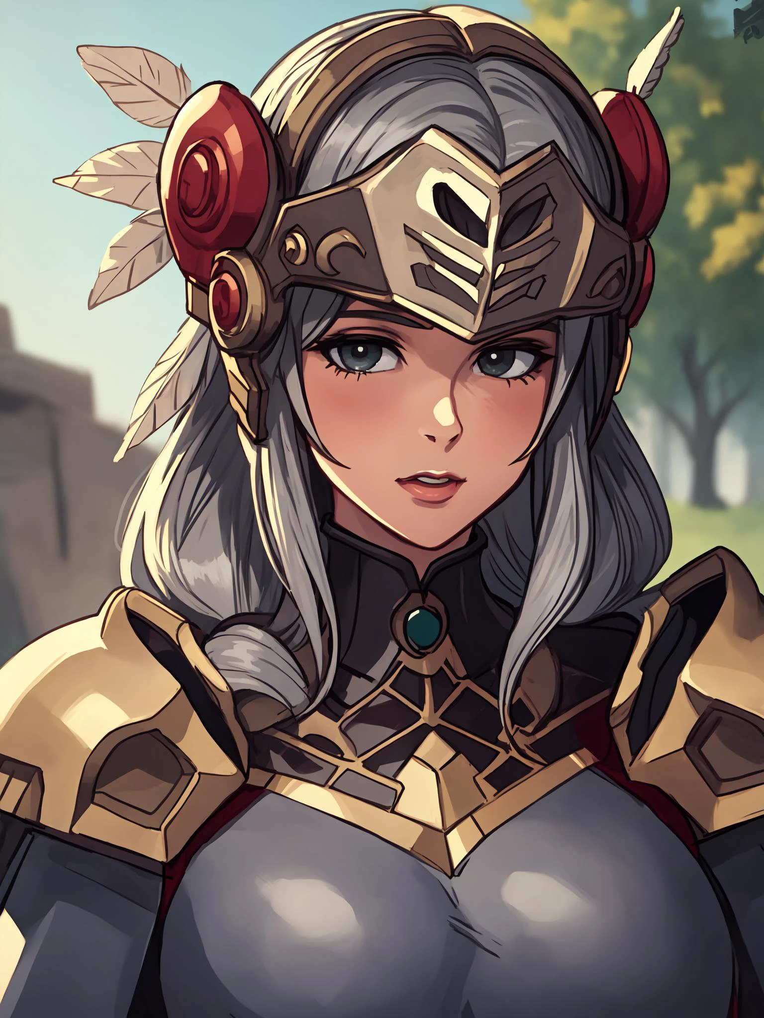 masterpiece,best quality,ulutra detailed,
official art,4K,8k,
BREAK,
<lora:ValkyrieProfile_Lenneth_v6:0.5>,
(Lenneth),(1girl,solo),
grey hair,
(featherd helmet:1.2),
BREAK,
outdoors,
head shot,