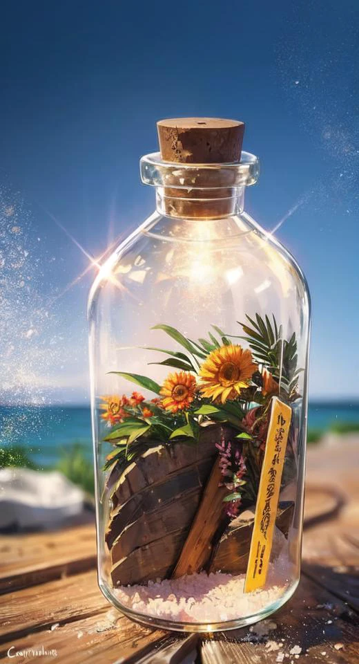 who, in glass bottle, Canyon Current,Salt Marsh,Cultural Festival <lora:Bottle_Sora:1@0,.5@.4>