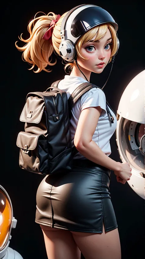 <lora:Annie Anatomy Park:0.7>,annie,ponytail,astronaut backpack,(astronaut helmet:1.3),blonde hair,hair bow,skirt,shirt,(miniskirt:1.3),ass,slutty,nsfw,<lora:add_detail:0.3>,(realistic:1.2),(photorealistic:1.2),(realism:1.1),